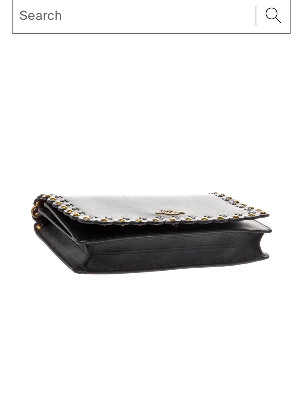 COACH Hayden Black Leather Crossbody with Gold Stud Accents - Picture 3 of 10
